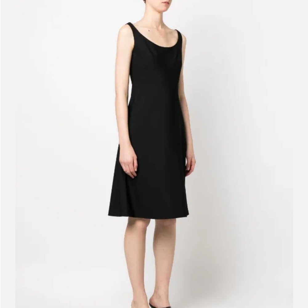 • Theory • Women’s Round Neck Dress Black Pockets 2 Lined Wool Blend